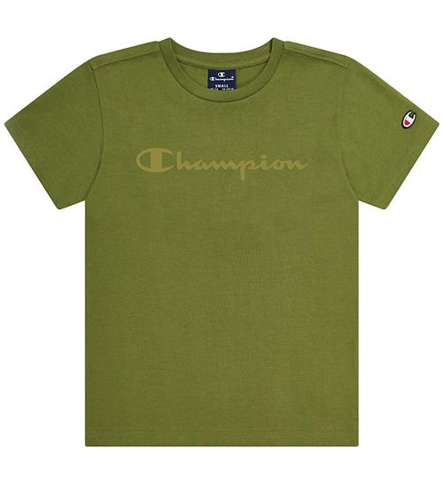 Se Champion Champion T-shirt - OlivengrÃ¸n m. Logo ved KidsWorld