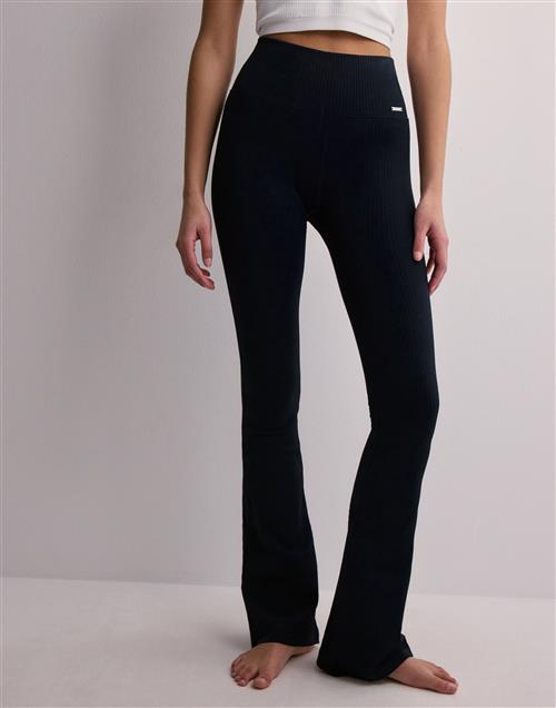 Aim'n - Blå - Ribbed Seamless Flare Tights