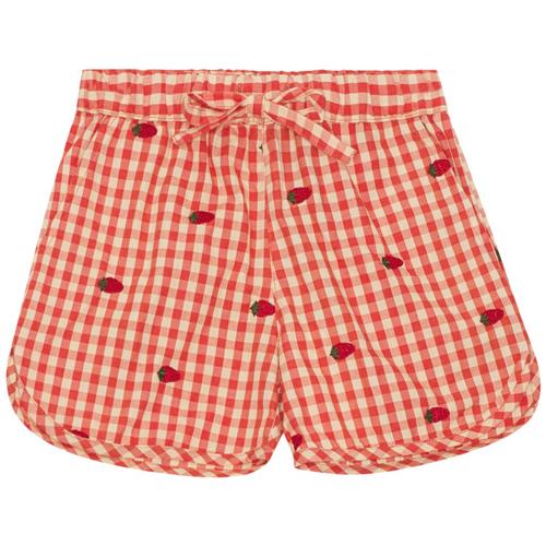 Se Flöss Molly Ginghamt Shorts Berry | Rød | 104 cm ved Babyshop