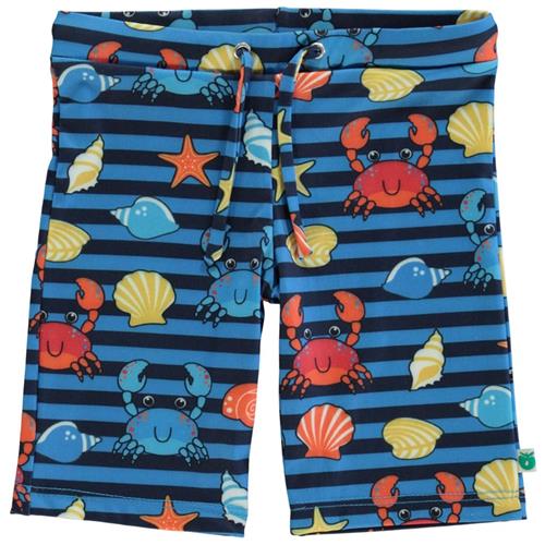 Se Småfolk Mønstrete Badebukser Med Krabber Brilliant Blue | Blå | 5-6 years ved Babyshop