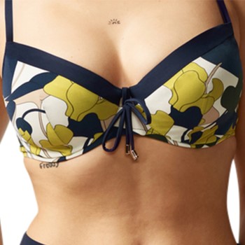 Chantelle Flowers Underwire Bikini Bra Blå m. blomste F 75 Dame