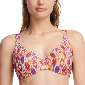 Se Chantelle Swimwear Underwired Covering Bra Orange mønster E 80 Dame ved Timarco