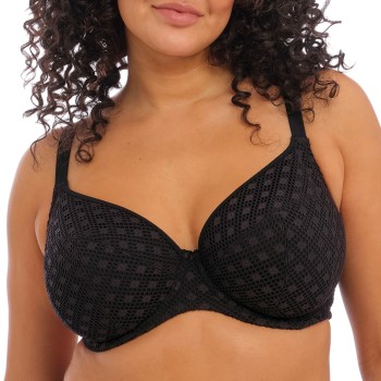 Elomi Bazaruto Underwire Plunge Bikini Top Sort polyamid I 90 Dame