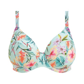 Elomi Sunshine Cove Underwire Plunge Bikini Top Blå Mønster F 90 Dame