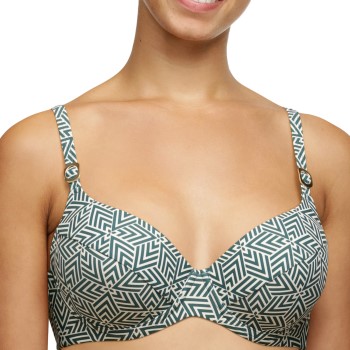 Femilet Aztec Java Sustainable UW Bikini Bra Grøn Mønster polyamid E 75 Dame