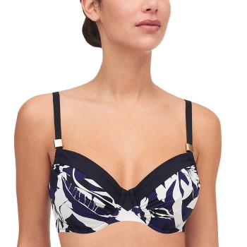 Femilet Honduras Underwired Bikini Bra Blå/Hvid E 85 Dame