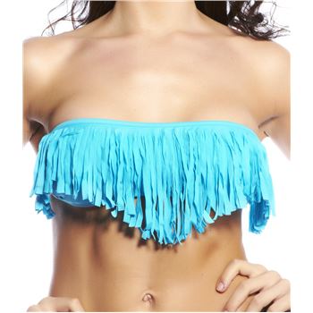 Hot Anatomy Sexy Fringed Bandeau Turkise Medium Dame