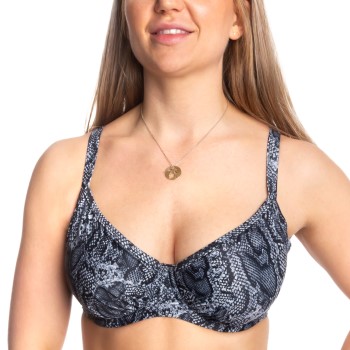 Missya Bell Bikini Wire Bra Print Sort mønstret C 80 Dame