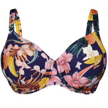 Rosa Faia Tropical Sunset Bikini Top Blå m. blomste H 36 Dame