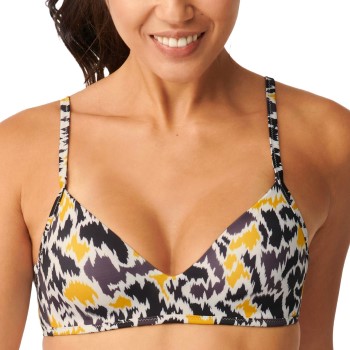 Sloggi Shore Fancy Guppy Bikini Top Sort/Gul L+ Dame