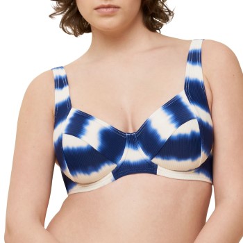 Triumph Summer Fizz W 01 Bikini Top Blå/Hvid polyamid C 38 Dame