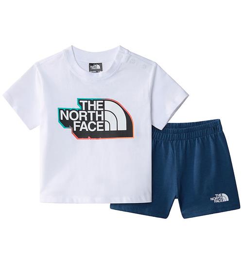 The North Face The North Face ShortssÃ¦t - T-shirt/Shorts - Hvid/Shady Blue