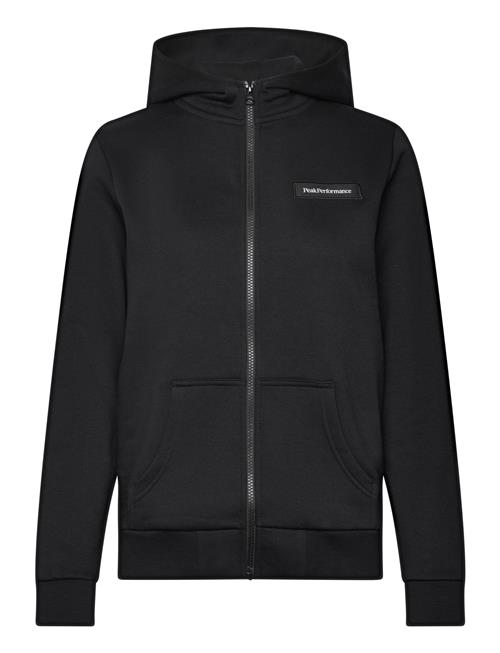 Se Peak Performance W Logo Zip Hood Sweatshir Peak Performance Black ved Booztlet