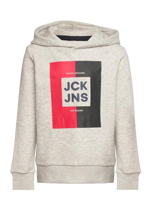 Se Jack & Jones Jjoscar Sweat Hood Jnr Jack & J S Grey ved Booztlet