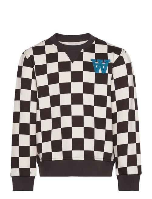 Se Wood Wood Rod Kids Checkered Sweatshirt Wood Wood Patterned ved Booztlet