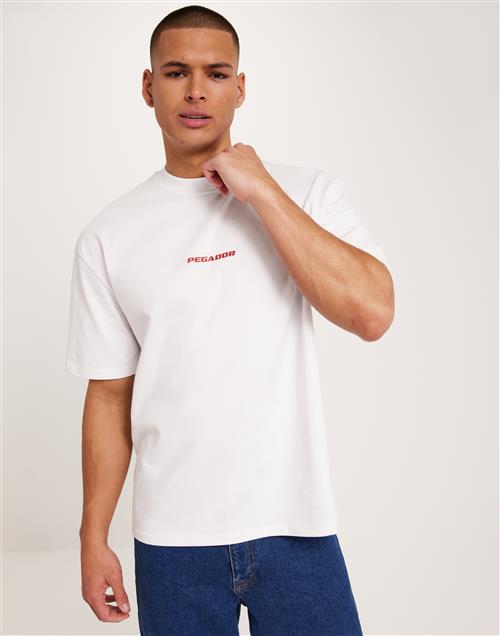 Pegador Colne Logo Oversized Tee Oversized t-shirts White/Red