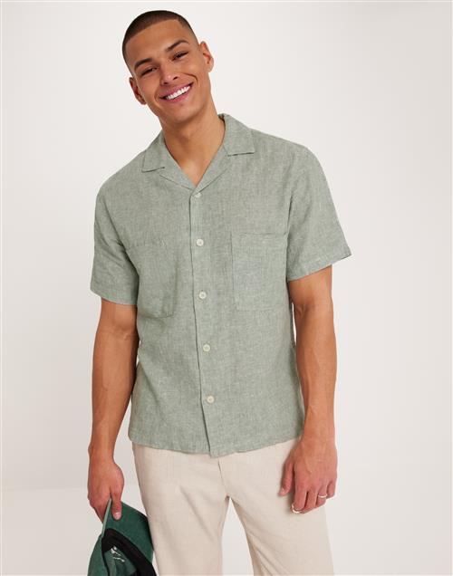 Jack & Jones Jprcccairo Linen Resort Shirt S/S Kortærmede skjorter Grøn