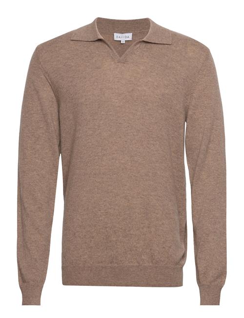 Se Davida Cashmere Man Open Collar Davida Cashmere Brown ved Booztlet