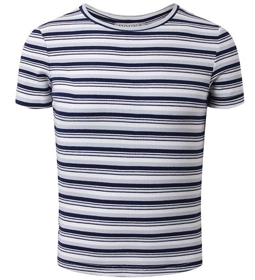 Se Hound Hound T-shirt - Rib - Blue Stripe ved KidsWorld