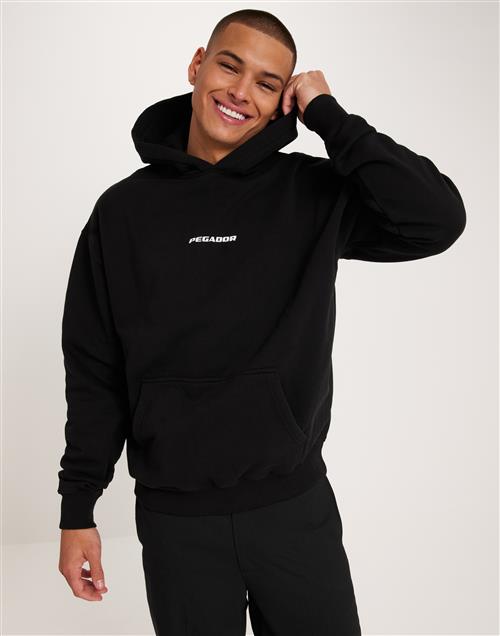 Pegador Colne Logo Oversized Hood Hoodies Sort