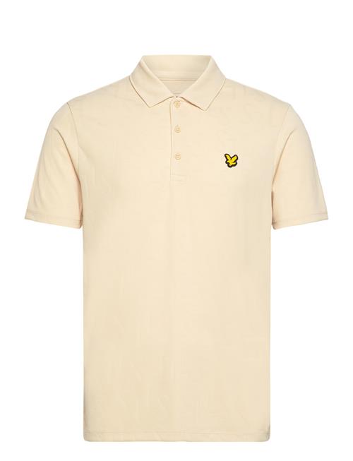 Se Lyle & Scott Sport Monogram Jacquard Polo Shirt Lyle & Scott Sport Cream ved Booztlet