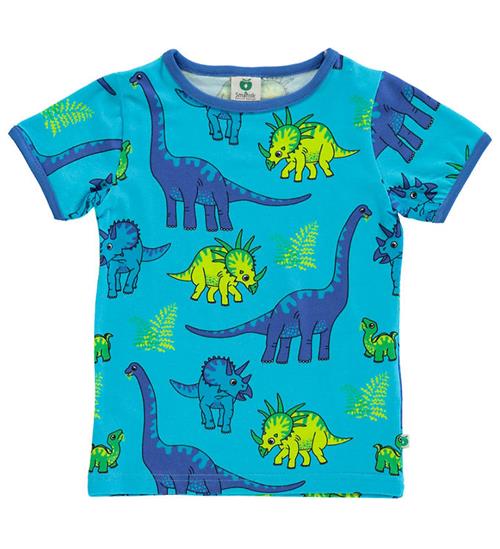 SmÃ¥folk SmÃ¥folk T-shirt - Blue Atol m. Dinosaur