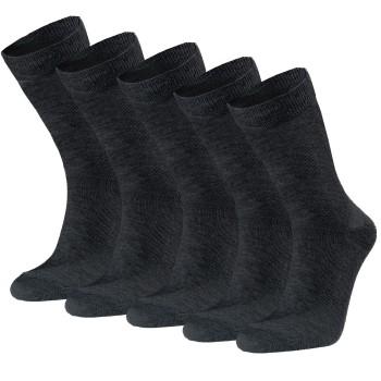 Seger Strømper 5P Basic Cotton Socks Sort Str 39/42