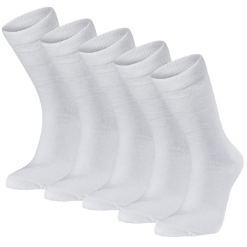 Seger Strømper 5P Basic Cotton Socks Hvid Str 39/42