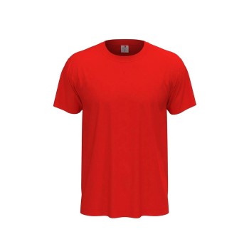 Se Stedman Classic Men T-shirt Rød bomuld X-Small Herre ved Timarco