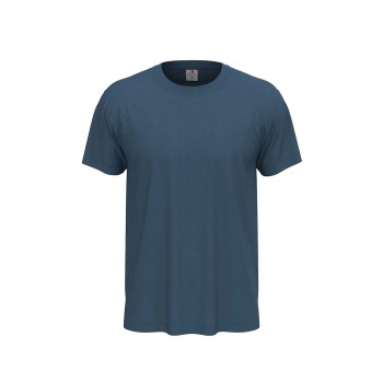 Se Stedman Classic Men T-shirt Jeansblå bomuld Small Herre ved Timarco