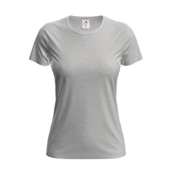 Se Stedman Classic Women T-shirt Lysegrå bomuld Small Dame ved Timarco