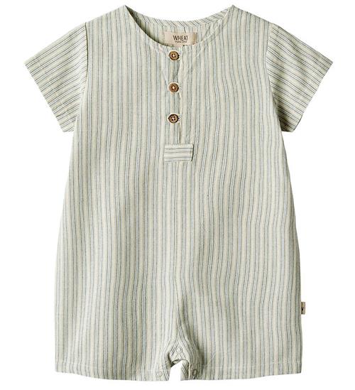 Se Wheat Wheat Sommerdragt - Niller - Aquablue Stripe ved KidsWorld