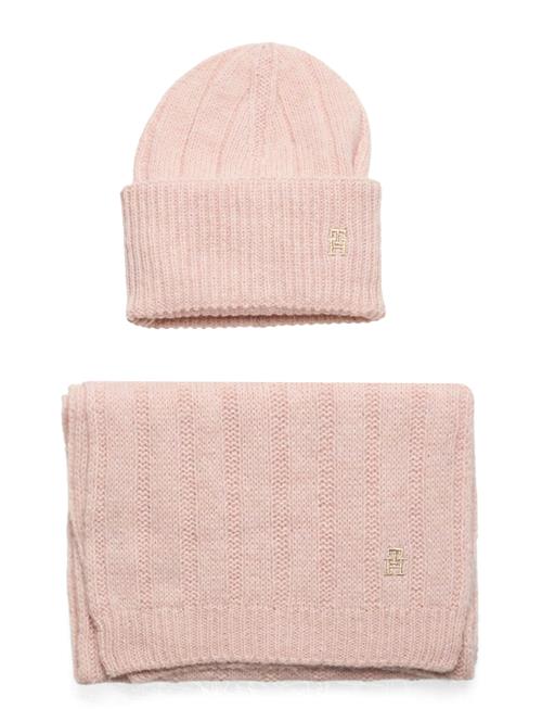 Tommy Hilfiger Gp Th Timeless Beanie + Scarf Tommy Hilfiger Pink