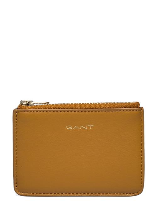 Se GANT Leather Zip Pouch GANT Brown ved Booztlet