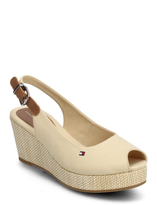 Iconic Elba Sling Back Wedge Tommy Hilfiger Beige