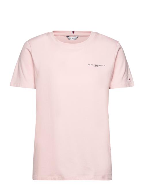 Tommy Hilfiger 1985 Reg Mini Corp Logo C-Nk Ss Tommy Hilfiger Pink