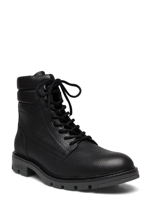 Se Tommy Hilfiger Warm Padded Hilfiger Lth Boot Tommy Hilfiger Black ved Booztlet