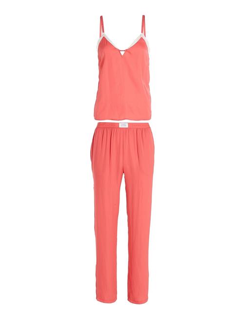 Se Tommy Hilfiger Cami & Long Pants Satin Tommy Hilfiger Pink ved Booztlet