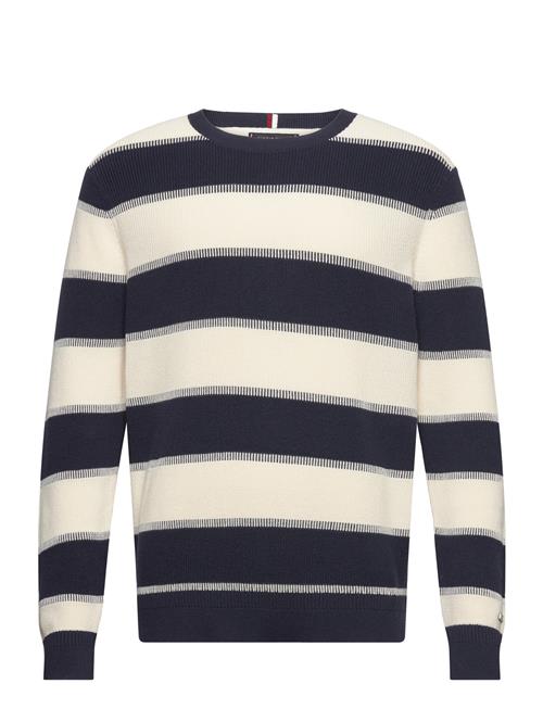 Tommy Hilfiger Dc Structure Stripe Crew Tommy Hilfiger Navy