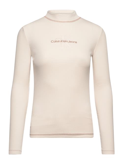 Calvin Klein Jeans Hero Monologo Rib Long Sleeve Calvin Klein Jeans Cream