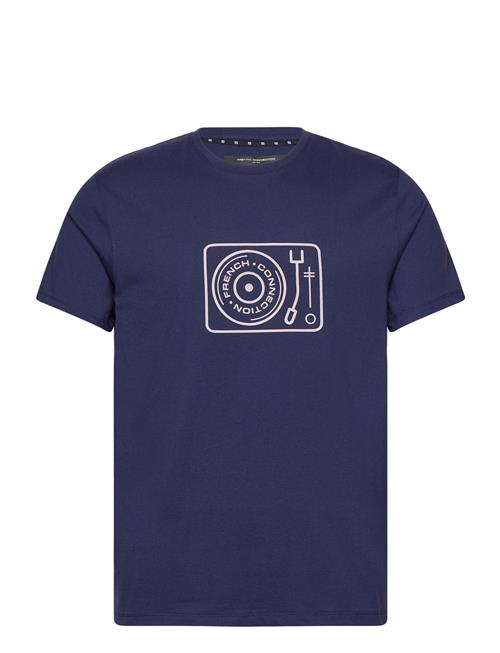 Se French Connection Turntable Graphic Tee French Connection Navy ved Booztlet