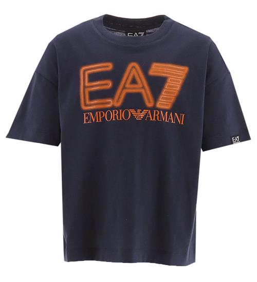 EA7 EA7 T-shirt - Navy m. Orange