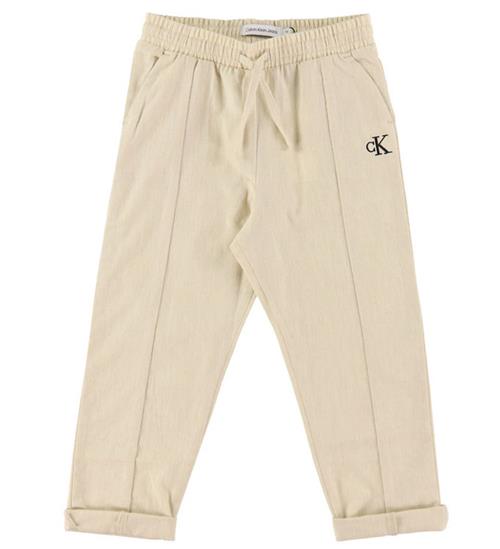 Se Calvin Klein Calvin Klein Bukser - Vanilla Heather ved KidsWorld