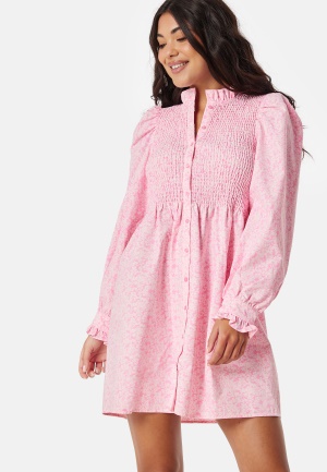 Se ONLY Onlpi Aspen Smock Dress Pink XS ved Bubbleroom