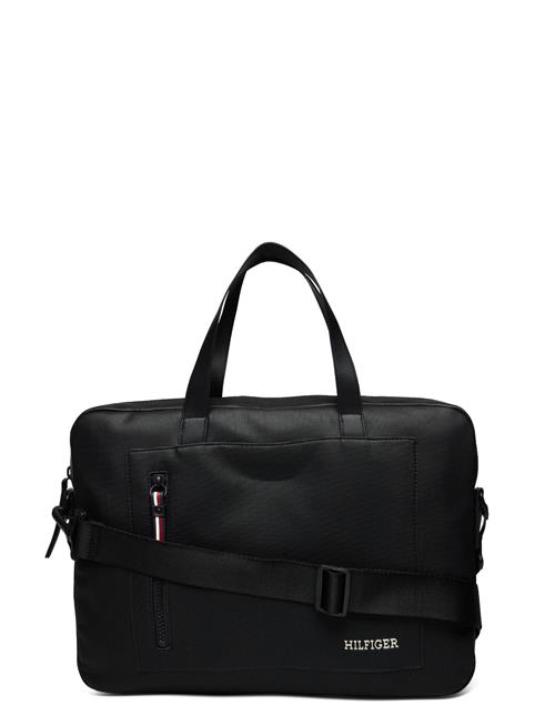 Se Tommy Hilfiger Th Pique Slim Computer Bag Tommy Hilfiger Black ved Booztlet