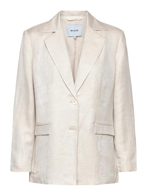 Se Minus Msauguste Linen Blazer 3 Minus Grey ved Booztlet