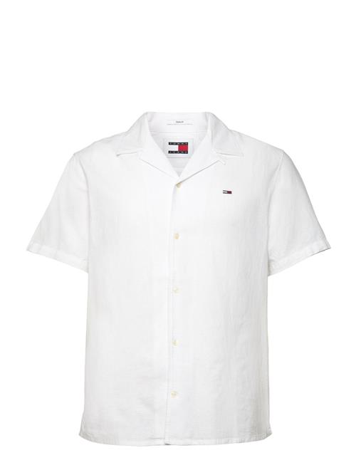 Tommy Jeans Tjm Linen Blend Camp Shirt Ext Tommy Jeans White