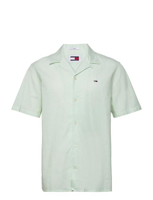 Tjm Linen Blend Camp Shirt Ext Tommy Jeans Green