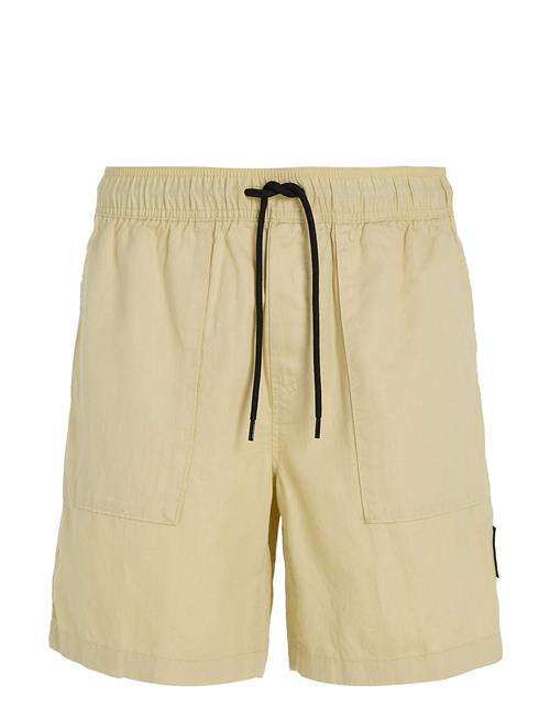 Calvin Klein Jeans Linen Short Calvin Klein Jeans Beige