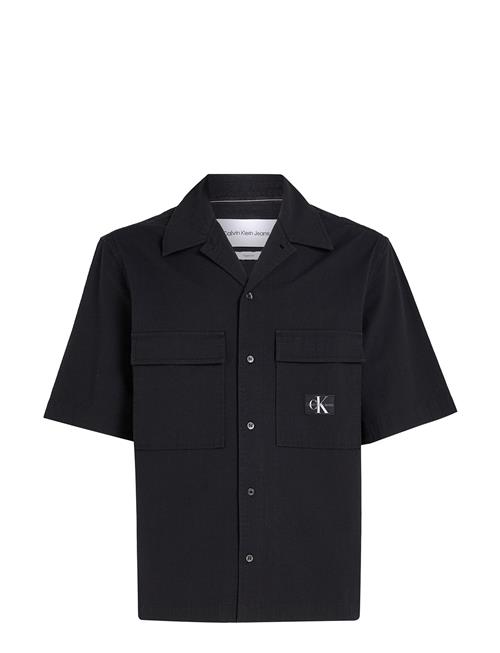 Calvin Klein Jeans Seersucker Ss Shirt Calvin Klein Jeans Black